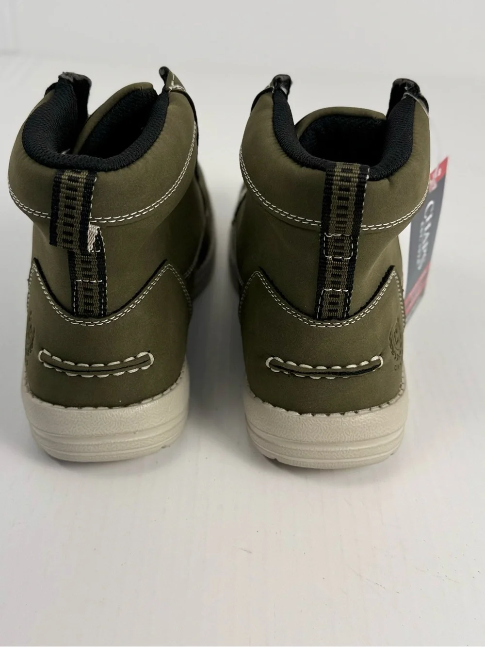 Chaps Derek Moc Toe Men’s Olive Chukka Boots Memory Foam Size 8 New